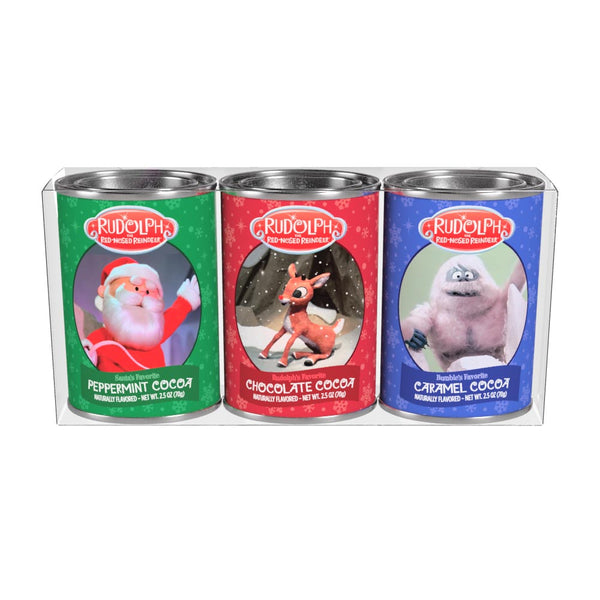 Rudolph The Red-Nosed Reindeer© NEW Cocoa Gift Set (Three 2.5oz Oval Tins)