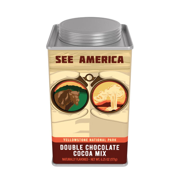 See America Yellowstone National Park Double Chocolate Cocoa (6.25oz Square Tin)