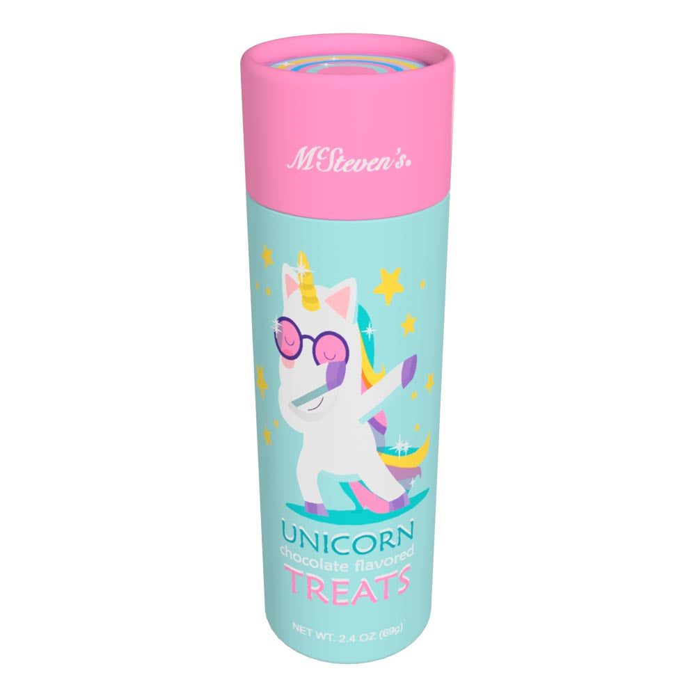 Unicorn Chocolate Candy Treat (2.4oz Round Tube)