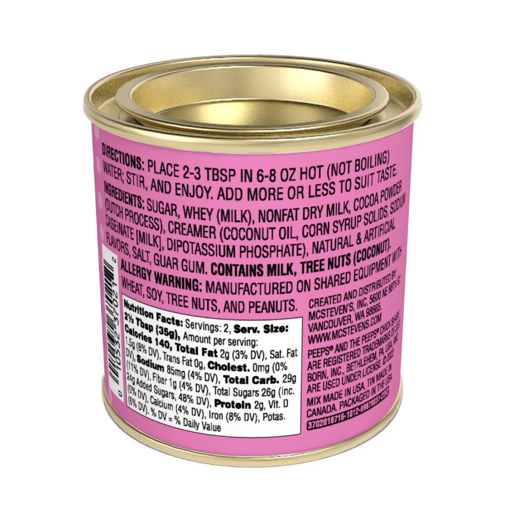 Peeps® Marshmallow Hot Chocolate (Pink Design) (3oz Round Tin)