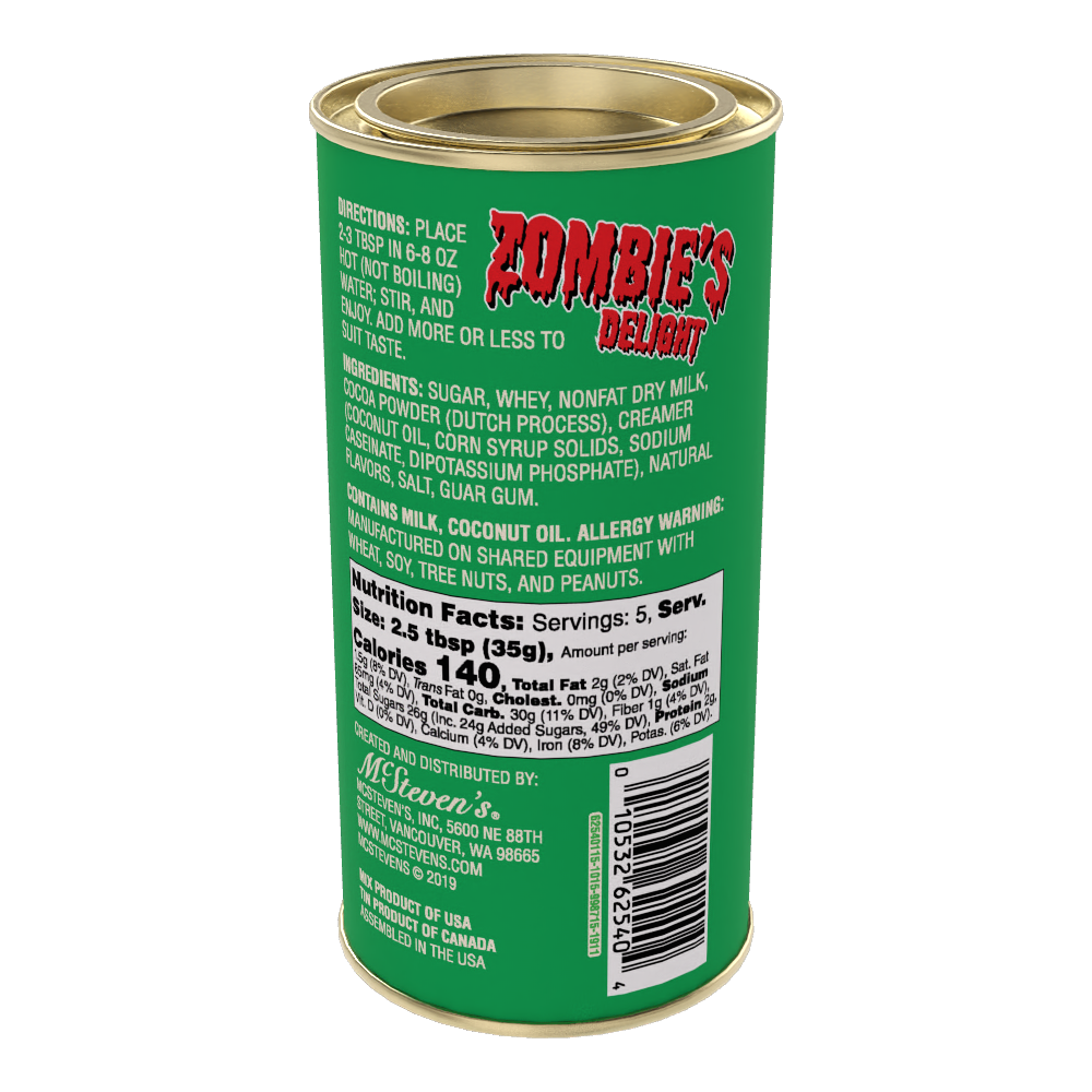 Zombie's Delight Undead Double Chocolate Cocoa (7 oz Round Tin)