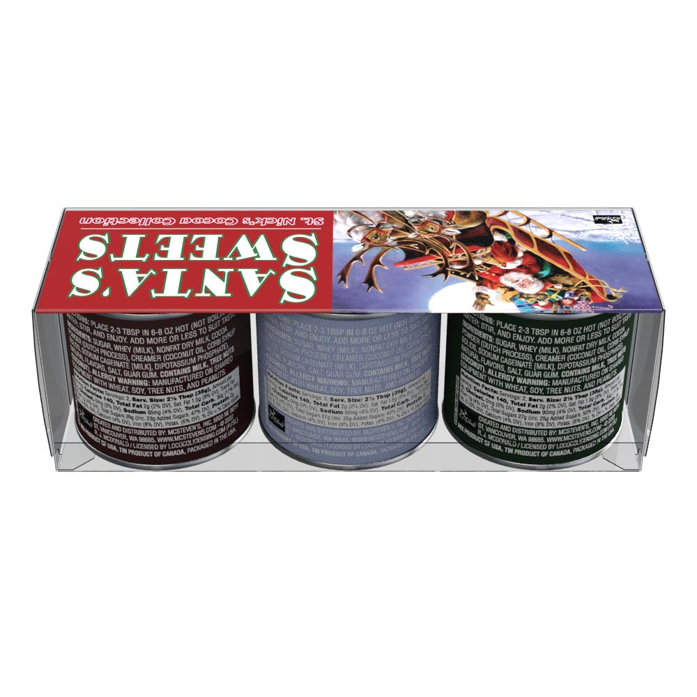 Ralph McDonald's Santa Sweets Cocoa Gift Set (Three 3oz Round Tins)