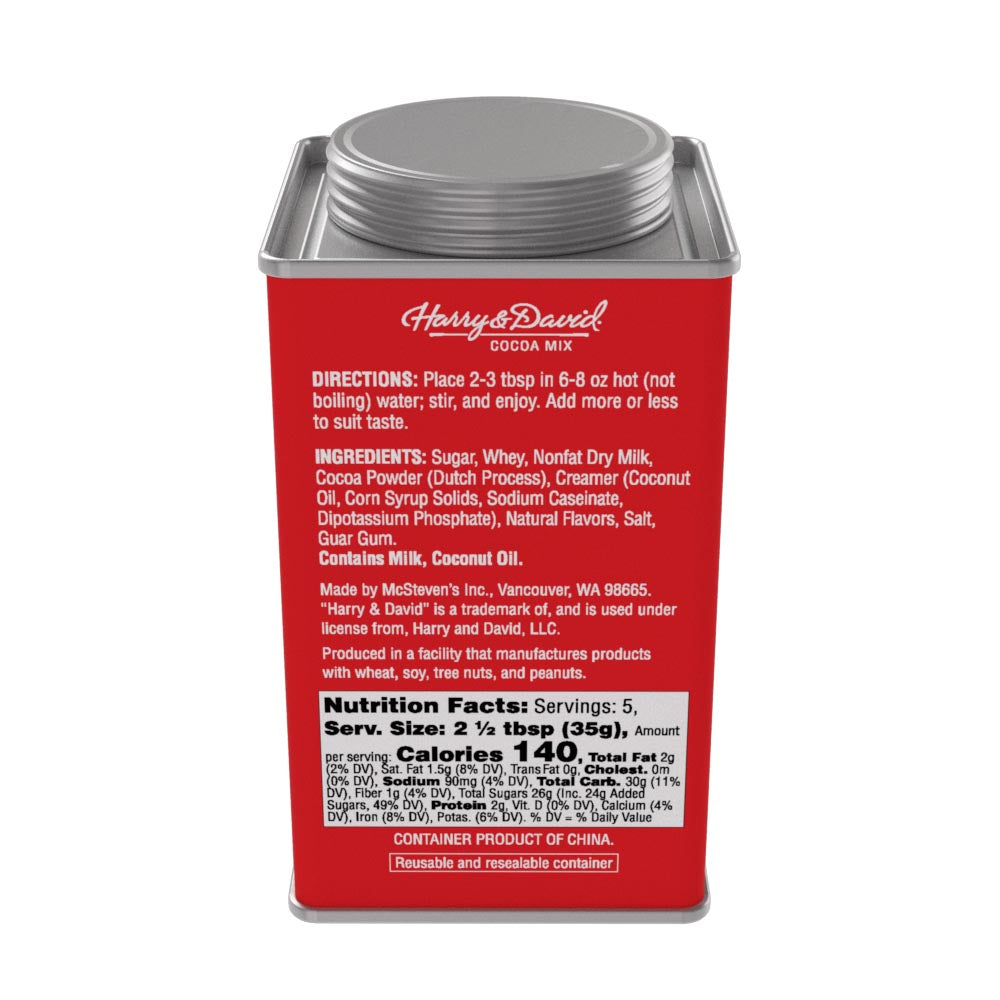 Harry & David® Holiday Candy Cane Chocolate Truffle Cocoa (6.25oz Square Tin)