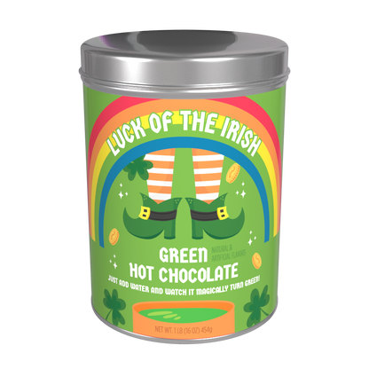 McSteven's Luck of the Irish Colorful Green Hot Chocolate (16oz Round Tin)