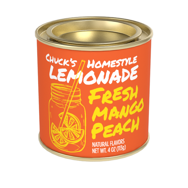 Chuck's Homestyle Fresh Mango Peach Lemonade (4oz Round Tin)
