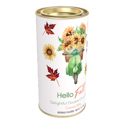 Hello Fall Delightful Double Chocolate Cocoa (7oz Round Tin)