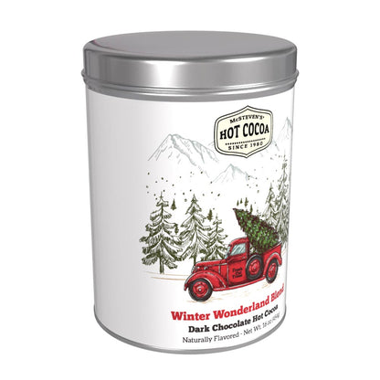 Winter Wonderland Red Truck Dark Chocolate Cocoa (16oz Round Tin)