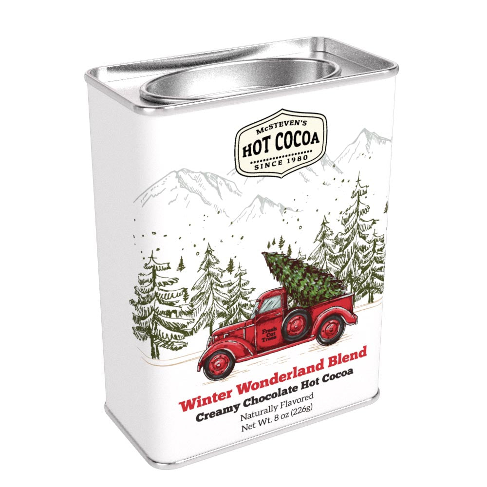 Winter Warmer Wonderland Red Pickup Hot Cocoa (8oz Rectangle Tin)