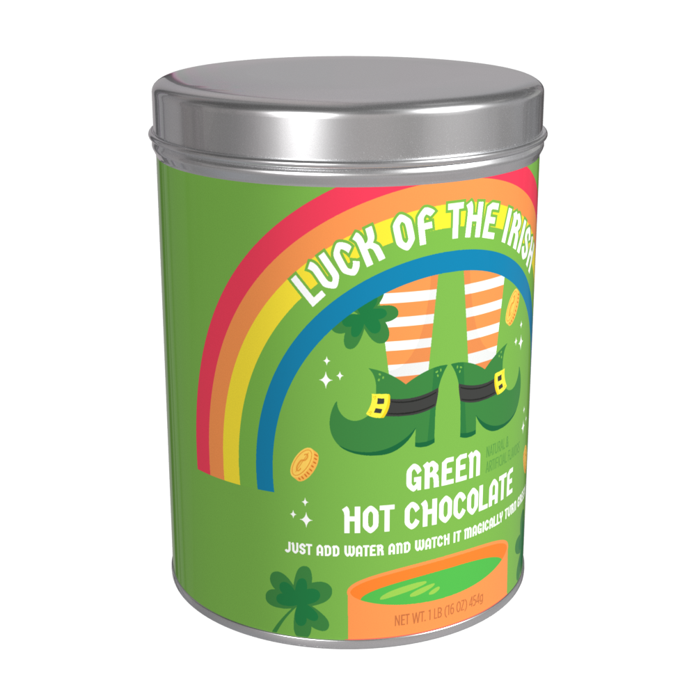 McSteven's Luck of the Irish Colorful Green Hot Chocolate (16oz Round Tin)