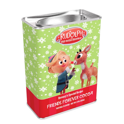 Rudolph The Red-Nosed Reindeer© Hermey & Rudolph's Friends Forever Chocolate Cocoa (8 oz Rectangle Tin)