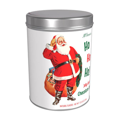 Vintage Santa Ho Ho Ho! Jolly Chocolate Cocoa (16oz Round Tin)