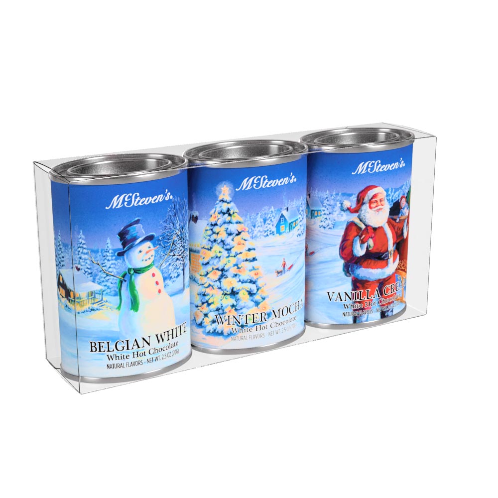 McSteven's White Christmas Hot Chocolate Gift Set (Three 2.5oz Tins)