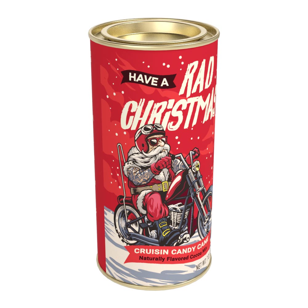 Rad Christmas Cruisin Candy Cane Cocoa (7oz Round Tin)