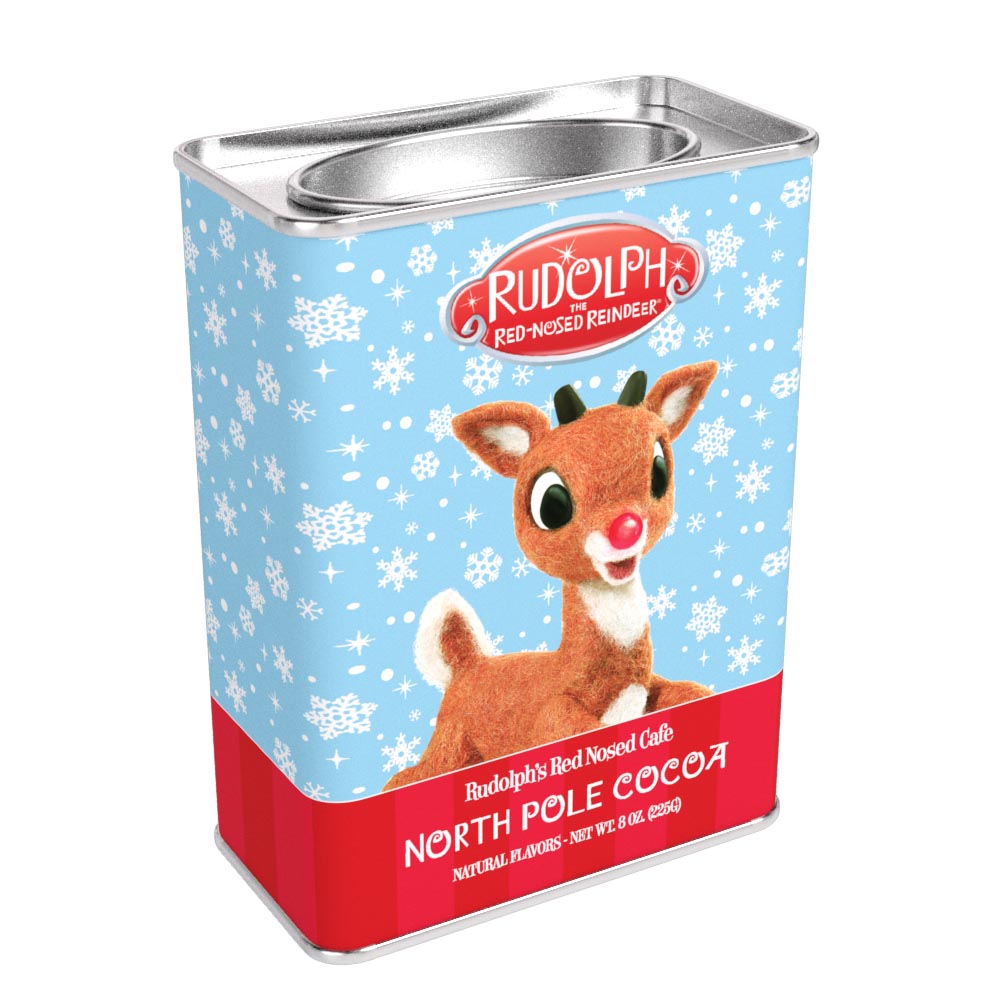 Rudolph The Red-Nosed Reindeer© Rudolph's North Pole Chocolate Cocoa (8oz Rectangle Tin)