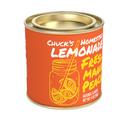 Chuck's Homestyle Fresh Mango Peach Lemonade (4oz Round Tin)