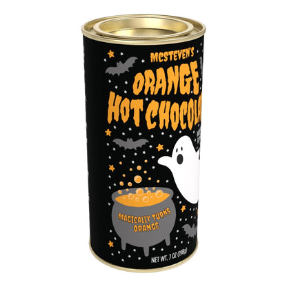 McSteven's Halloween Ghost Orange Colorful Hot Chocolate (7oz Round Tin)