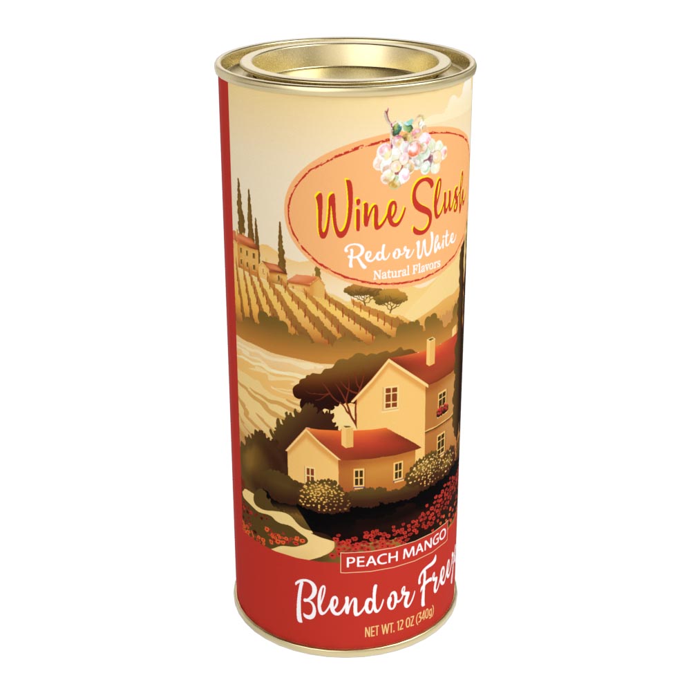 McSteven's Red or White Wine Slush - Peach Mango (12oz Round Tin)