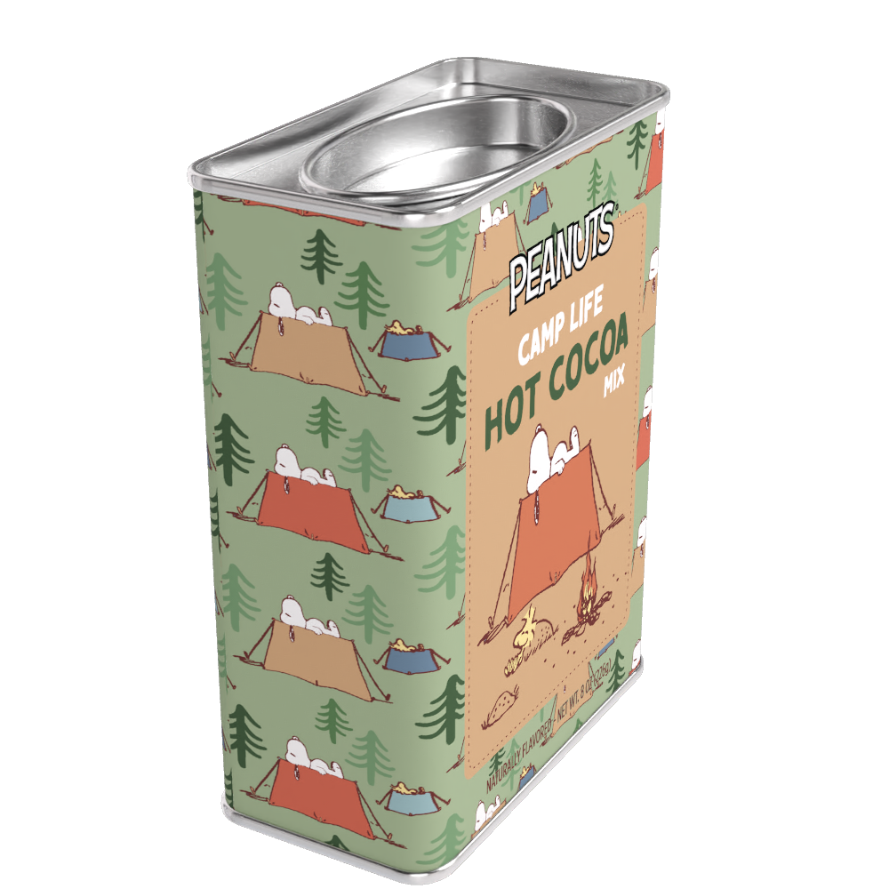 Peanuts® Snoopy Camp Life Chocolate Cocoa (8oz Rectangle Tin)