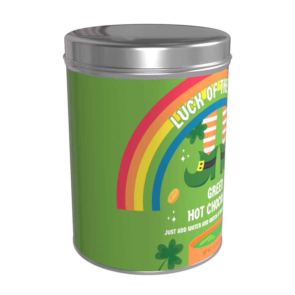 McSteven's Luck of the Irish Colorful Green Hot Chocolate (16oz Round Tin)