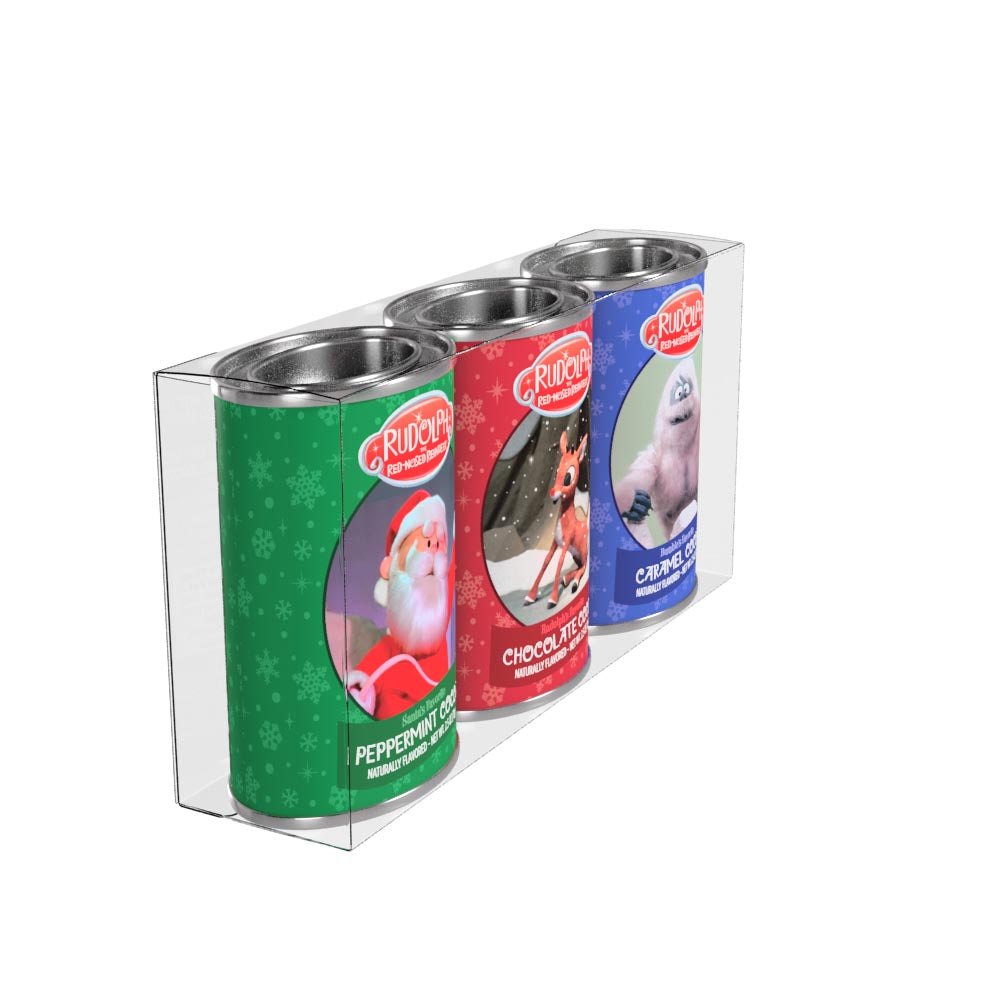 Rudolph The Red-Nosed Reindeer© NEW Cocoa Gift Set (Three 2.5oz Oval Tins)