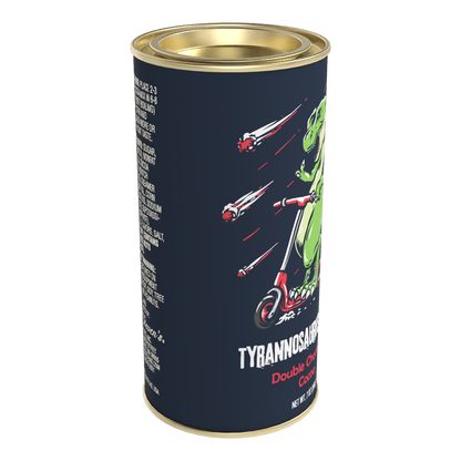 Tyrannosaurus Wreck Double Chocolate Cocoa (7oz Round Tin)