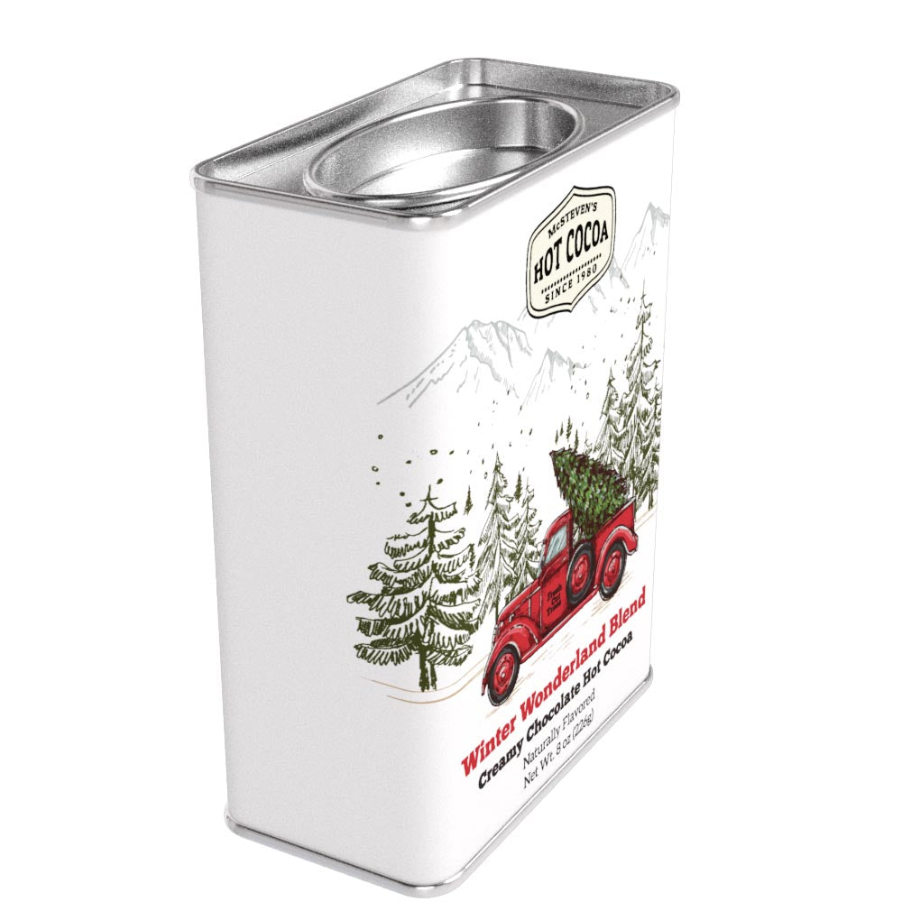 Winter Warmer Wonderland Red Pickup Hot Cocoa (8oz Rectangle Tin)