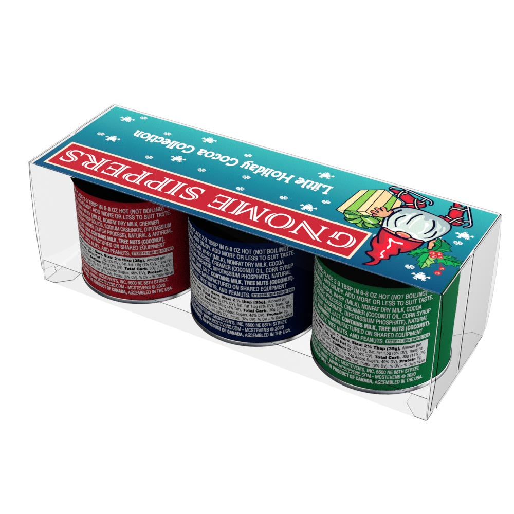 Gnome Sippers Cocoa Gift Set (Three 3oz Round Tins)