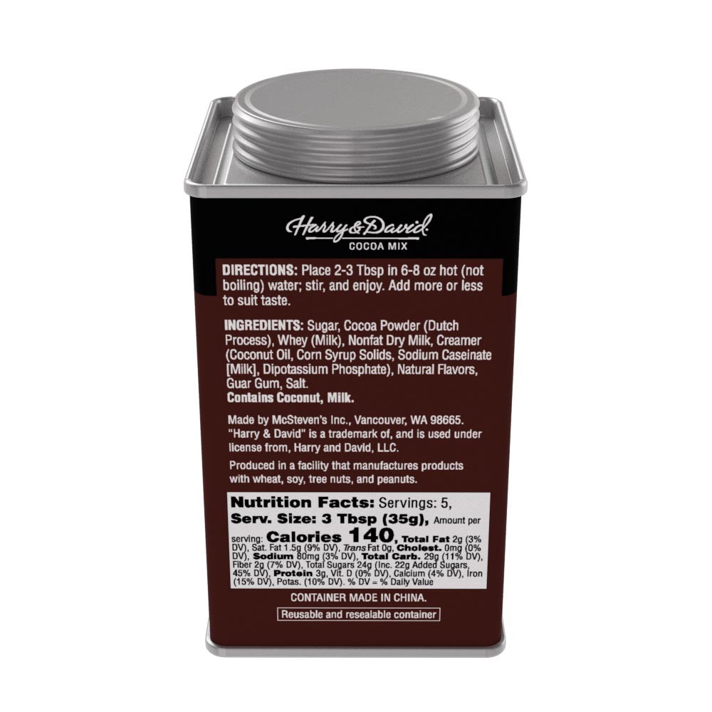 Harry & David® Truffle Cocoa - Double Dark Chocolate (6.25oz Square Tin)