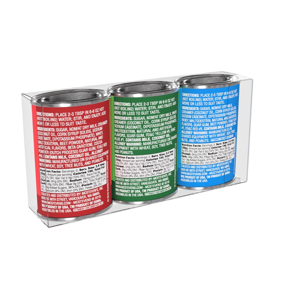 Peanuts® Christmas Colorful Hot Chocolate Gift Set (Three 2.5oz Oval Tins)