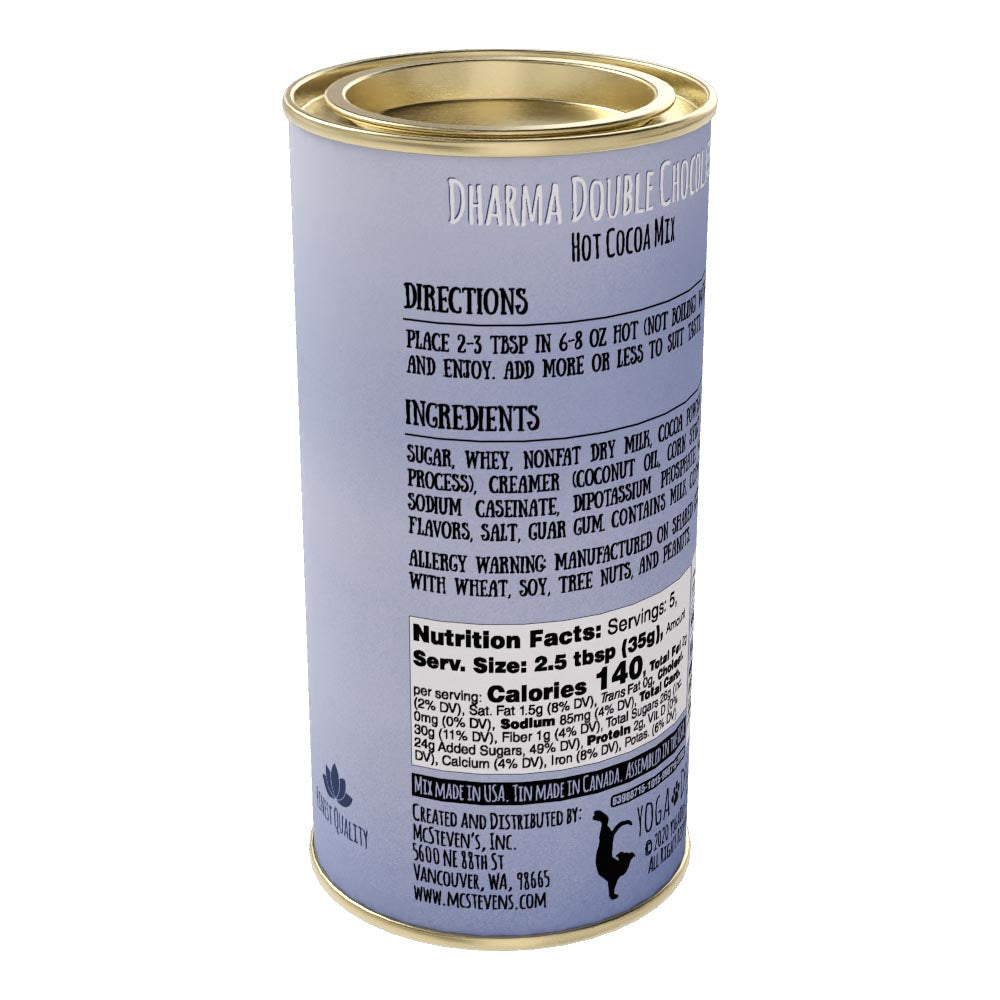 Yoga Dogs® Dharma Double Chocolate Cocoa (7oz Round Tin)