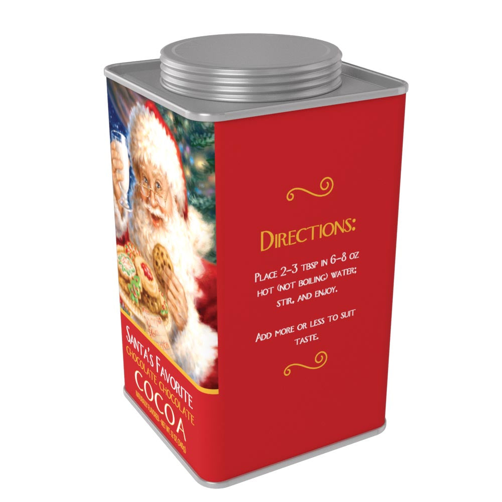 Dona Gelsinger® Santa's Favorite Chocolate Chocolate Cocoa (12oz Square Tin)