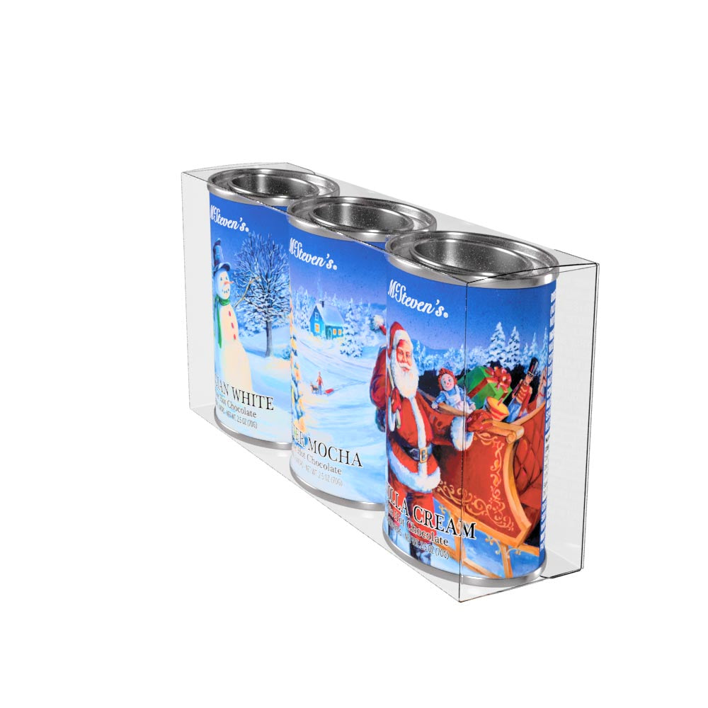 McSteven's White Christmas Hot Chocolate Gift Set (Three 2.5oz Tins)