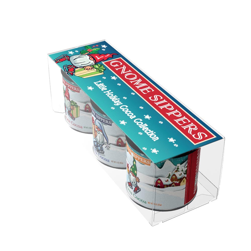 Gnome Sippers Cocoa Gift Set (Three 3oz Round Tins)