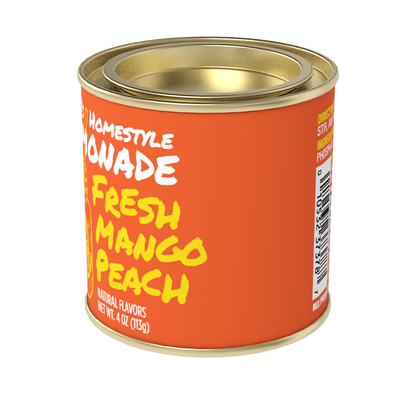 Chuck's Homestyle Fresh Mango Peach Lemonade (4oz Round Tin)