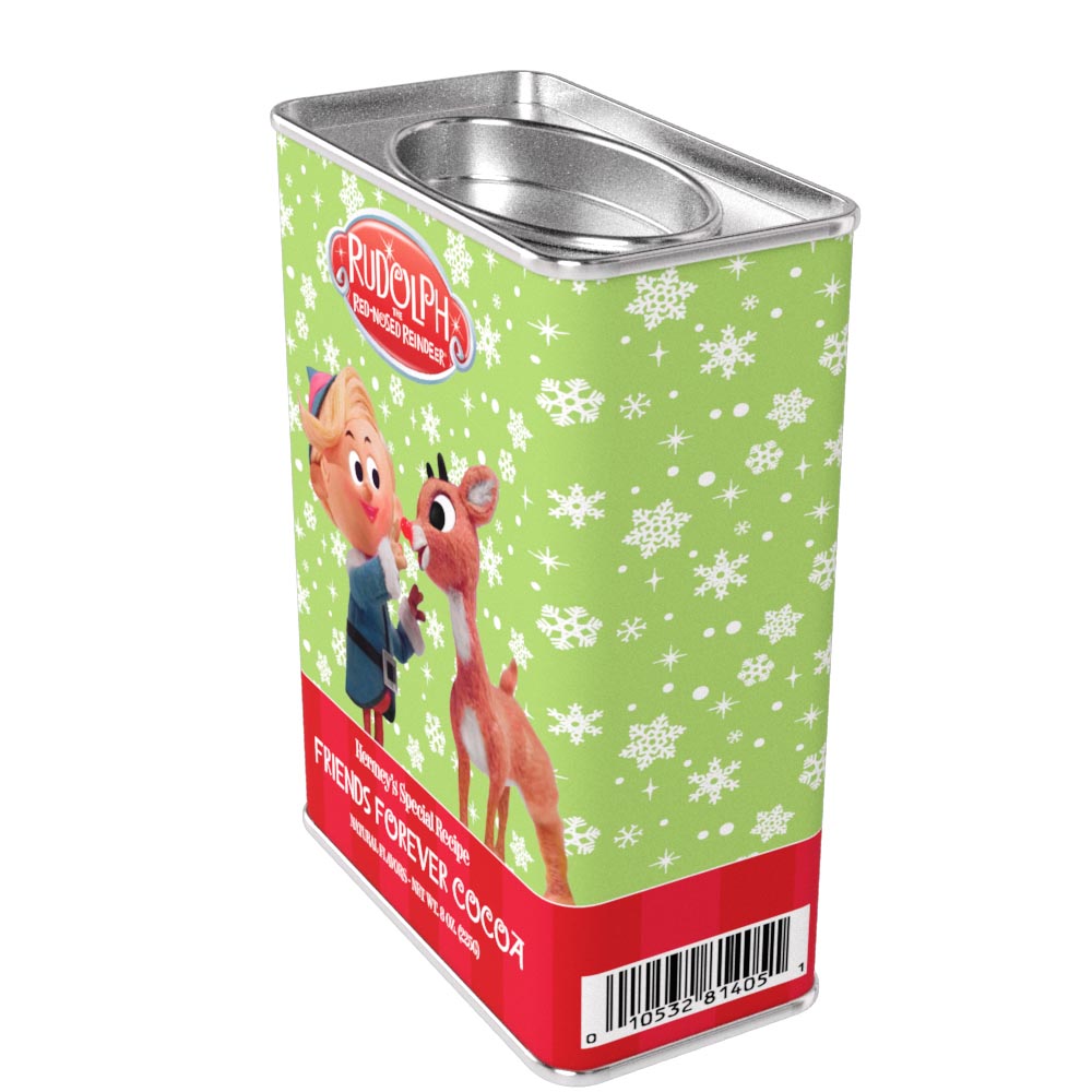 Rudolph The Red-Nosed Reindeer© Hermey & Rudolph's Friends Forever Chocolate Cocoa (8 oz Rectangle Tin)