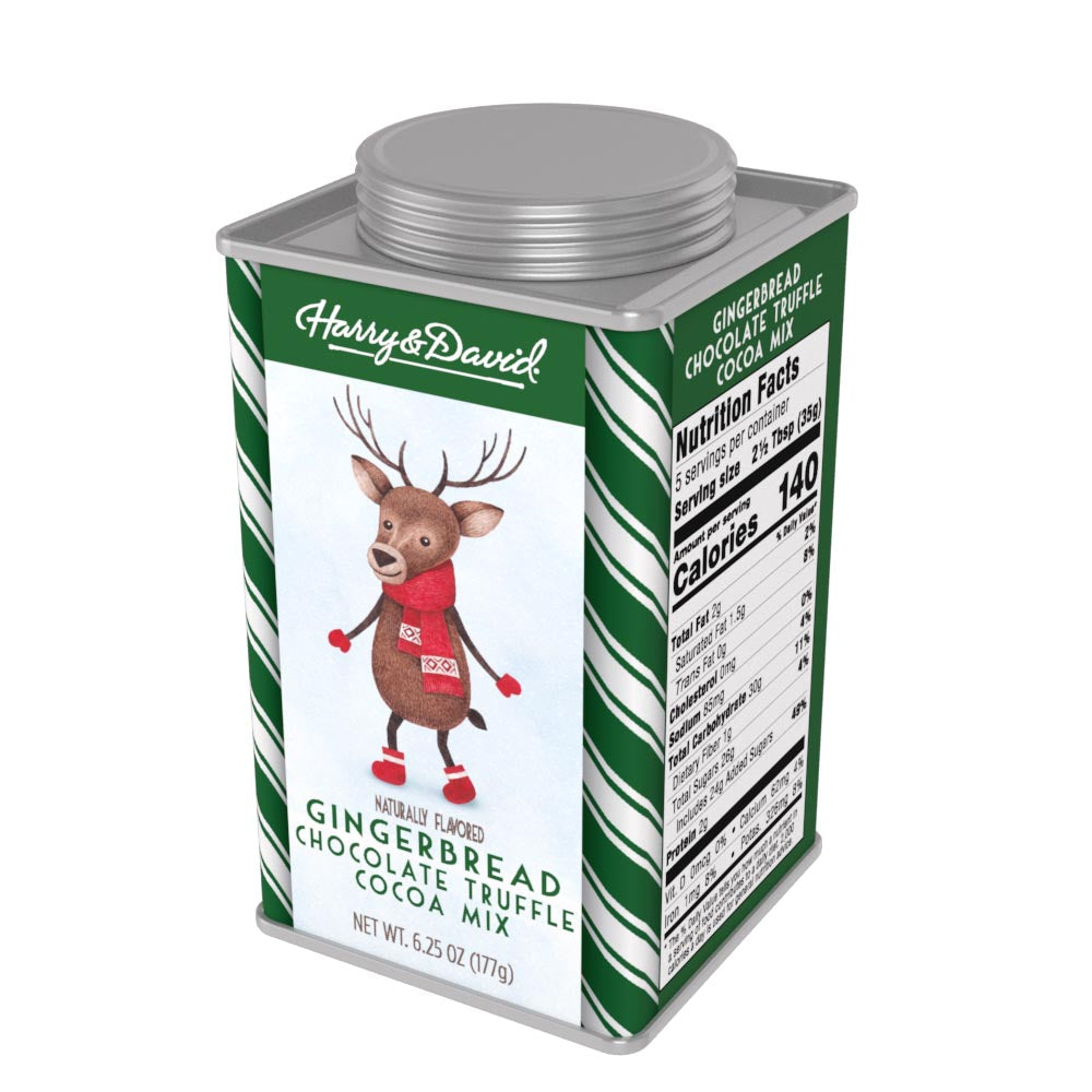 Harry & David® Holiday Gingerbread Chocolate Truffle Cocoa (6.25oz Square Tin)