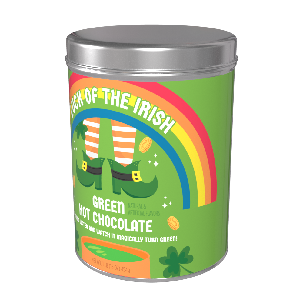 McSteven's Luck of the Irish Colorful Green Hot Chocolate (16oz Round Tin)