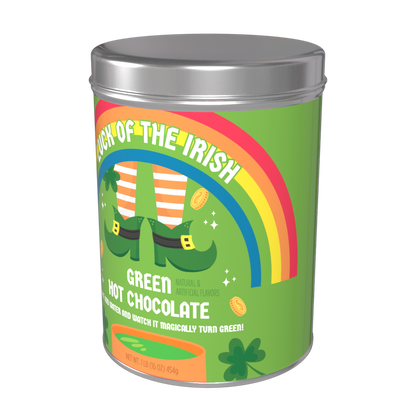 McSteven's Luck of the Irish Colorful Green Hot Chocolate (16oz Round Tin)