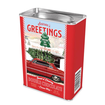 Season’s Greetings Red Car Double Chocolate Cocoa (8oz Rectangular Tin)