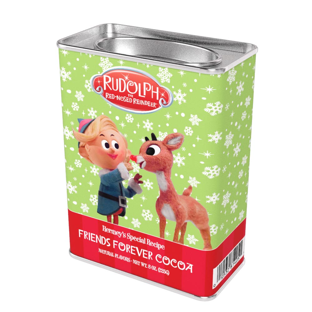 Rudolph The Red-Nosed Reindeer© Hermey & Rudolph's Friends Forever Chocolate Cocoa (8 oz Rectangle Tin)