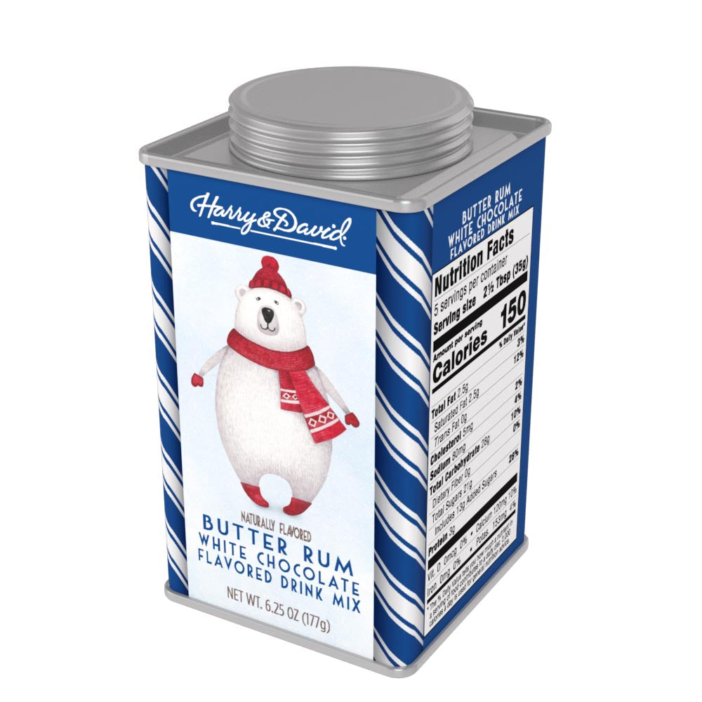 Harry & David® Holiday Butter Rum White Hot Chocolate (6.25oz Square Tin)