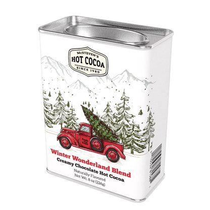 Winter Warmer Wonderland Red Pickup Hot Cocoa (8oz Rectangle Tin)