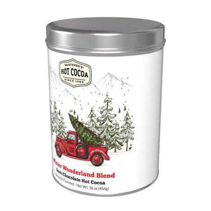 Winter Wonderland Red Truck Dark Chocolate Cocoa (16oz Round Tin)