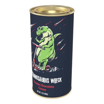 Tyrannosaurus Wreck Double Chocolate Cocoa (7oz Round Tin)