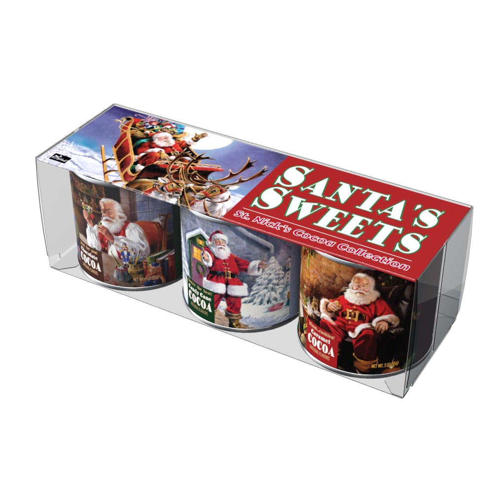 Ralph McDonald's Santa Sweets Cocoa Gift Set (Three 3oz Round Tins)