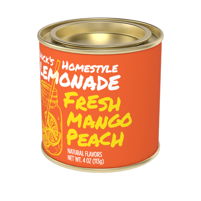 Chuck's Homestyle Fresh Mango Peach Lemonade (4oz Round Tin)