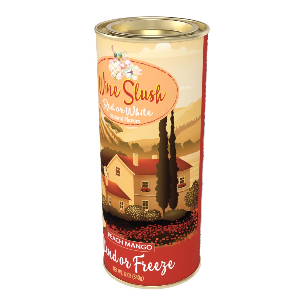 McSteven's Red or White Wine Slush - Peach Mango (12oz Round Tin)