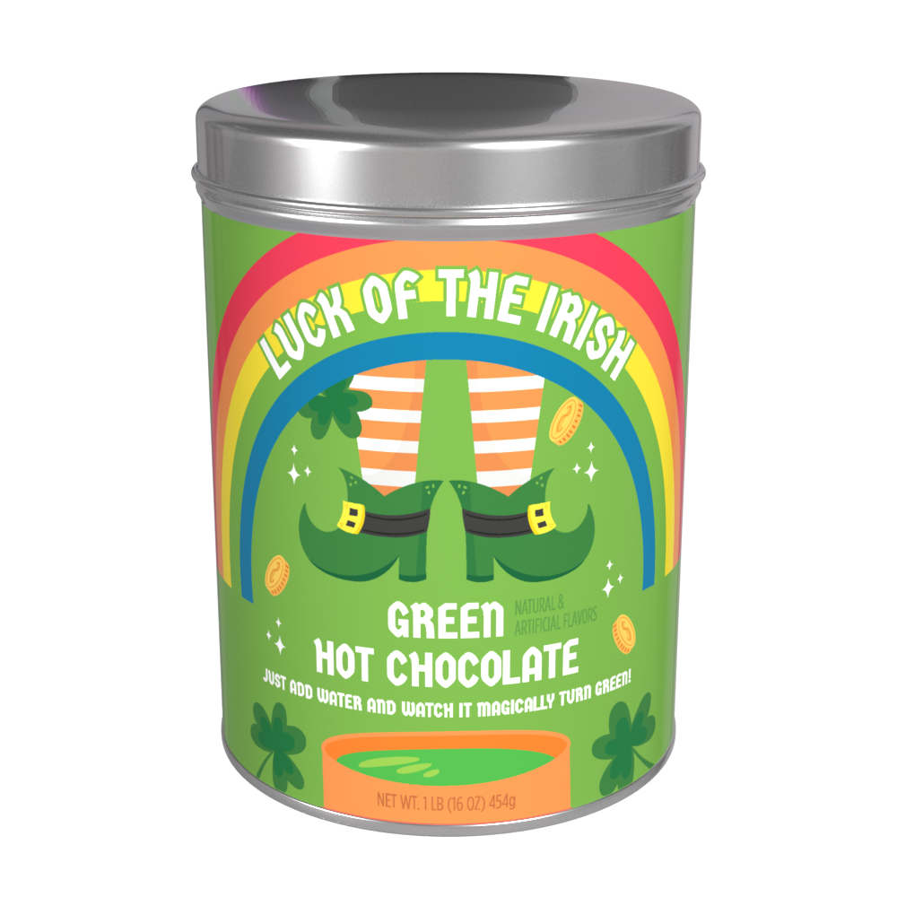 McSteven's Luck of the Irish Colorful Green Hot Chocolate (16oz Round Tin)