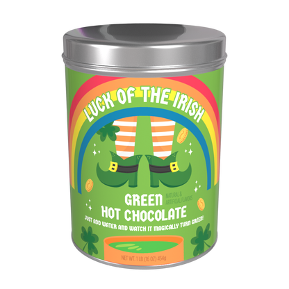 McSteven's Luck of the Irish Colorful Green Hot Chocolate (16oz Round Tin)