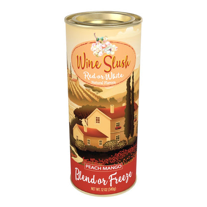 McSteven's Red or White Wine Slush - Peach Mango (12oz Round Tin)